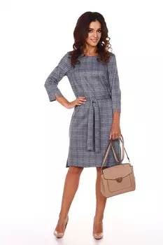 Платье трикотажное Надайл (серая клетка)