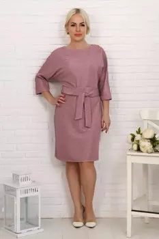 Платье трикотажное Нелла (пудровое)