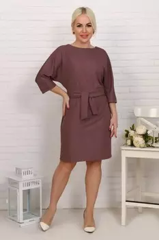 Платье трикотажное Нелла (шоколадное)