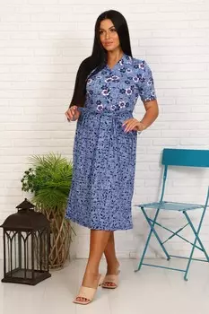 Платье трикотажное Нерия (голубое)