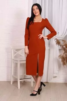 Платье трикотажное Неждана (кирпичное)