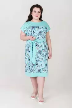 Платье трикотажное Николь (ментоловое)