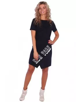 Платье трикотажное Нисса (темно-синее) рр