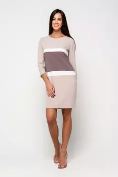 Платье трикотажное Омега (капучино)
