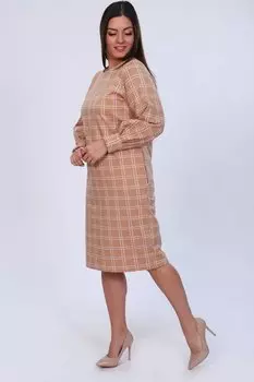 Платье трикотажное Онесин (бежевое)