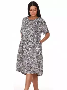 Платье трикотажное Оттилия (хаки)