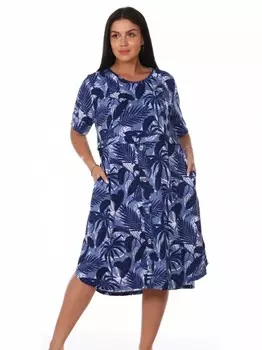 Платье трикотажное Оттилия (синее) рр