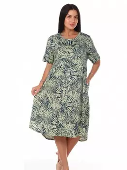 Платье трикотажное Оттилия (зеленое)