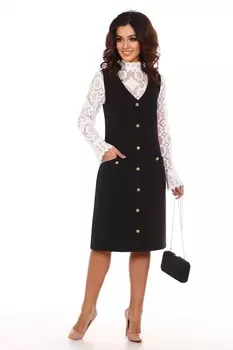 Платье трикотажное Пальмира (темно-синее)