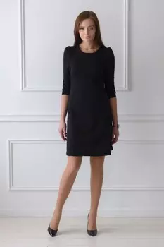 Платье трикотажное Памела (черное)