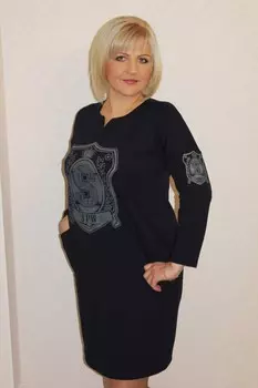 Платье трикотажное Патрисия (черное) от