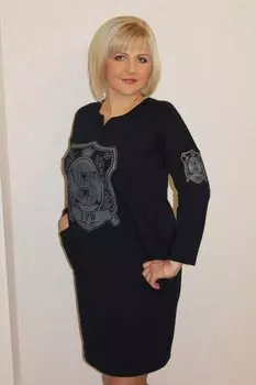 Платье трикотажное Патрисия (черное) рр