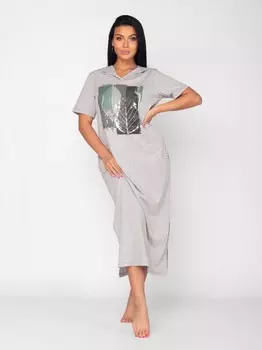 Платье трикотажное Перфект (серое)