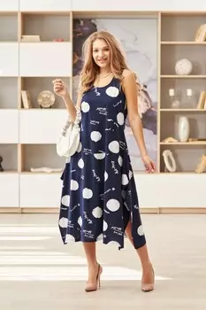 Платье трикотажное Первоцвет (темно-синее) рр