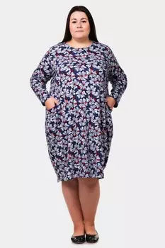 Платье трикотажное Поллин (цветы)