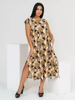 Платье трикотажное Прима (коричневое)