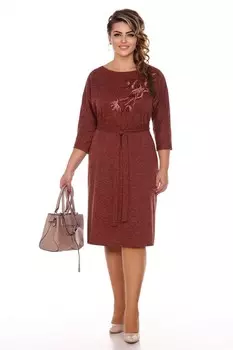 Платье трикотажное Рахель (терракотовое)