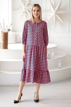 Платье трикотажное Рая (красное)