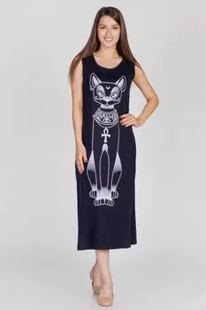 Платье трикотажное Равен (темно-синее) рр