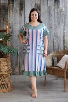 Платье трикотажное Рейвил (оливковое)