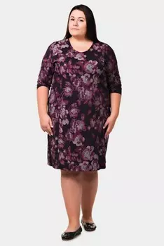 Платье трикотажное Рената (розовые цветы) рр