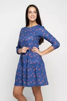 Платье трикотажное Рили (синее)