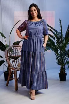 Платье трикотажное Рилли (джинс)