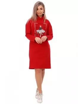 Платье трикотажное Роберта (красное)