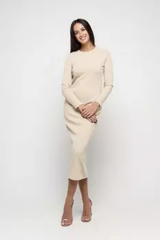 Платье трикотажное Росица (молочное)