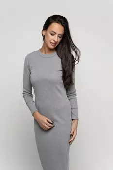Платье трикотажное Росица (серое)