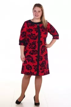 Платье трикотажное Росинн (красное)