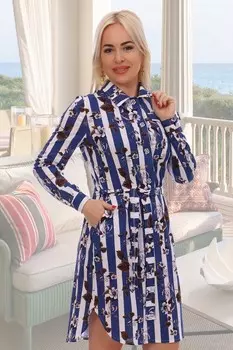 Платье трикотажное Росита (синее)