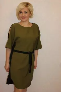 Платье трикотажное Розет (хаки) рр