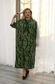 Платье трикотажное Руслана (зеленое)