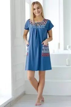 Платье трикотажное Рузанна (индиго)