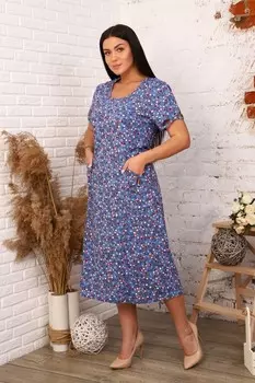 Платье трикотажное Саманта (цветы)