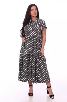 Платье трикотажное Самара (горох)