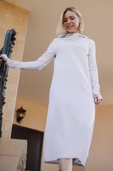 Платье трикотажное Саския (серое)