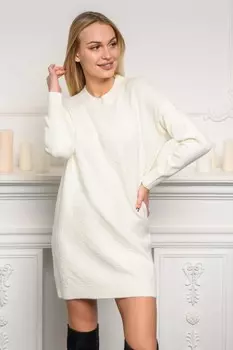 Платье трикотажное Селестина (экрю)