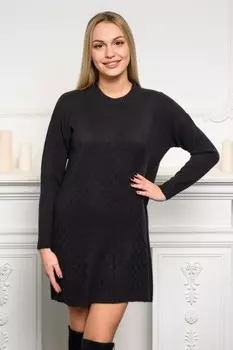 Платье трикотажное Селестина (черное)