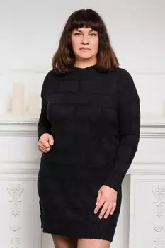 Платье трикотажное Селина (черное)