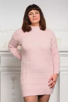 Платье трикотажное Селина (розовое)