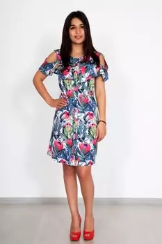 Платье трикотажное Серена (цветы) рр