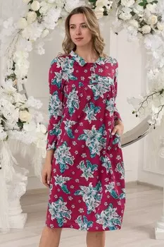 Платье трикотажное Серенити (бордовое)