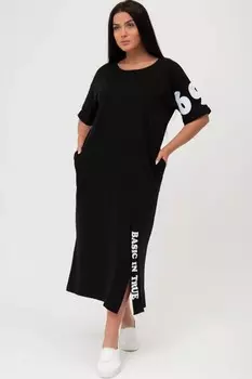 Платье трикотажное Сфера (черное)