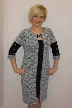 Платье трикотажное Шанталь (цветы)