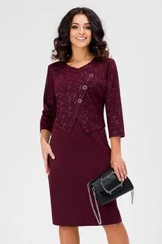 Платье трикотажное Шерил (винное)