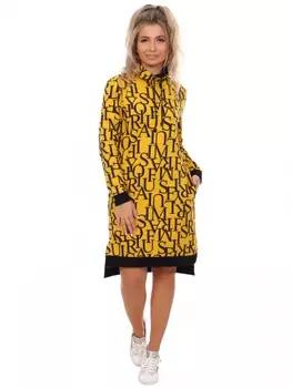 Платье трикотажное Симфония (горчичное) рр