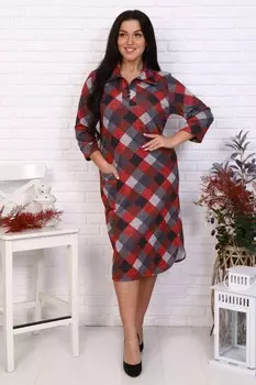 Платье трикотажное Слобода (красное)