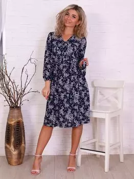 Платье трикотажное Сонет (незабудка)